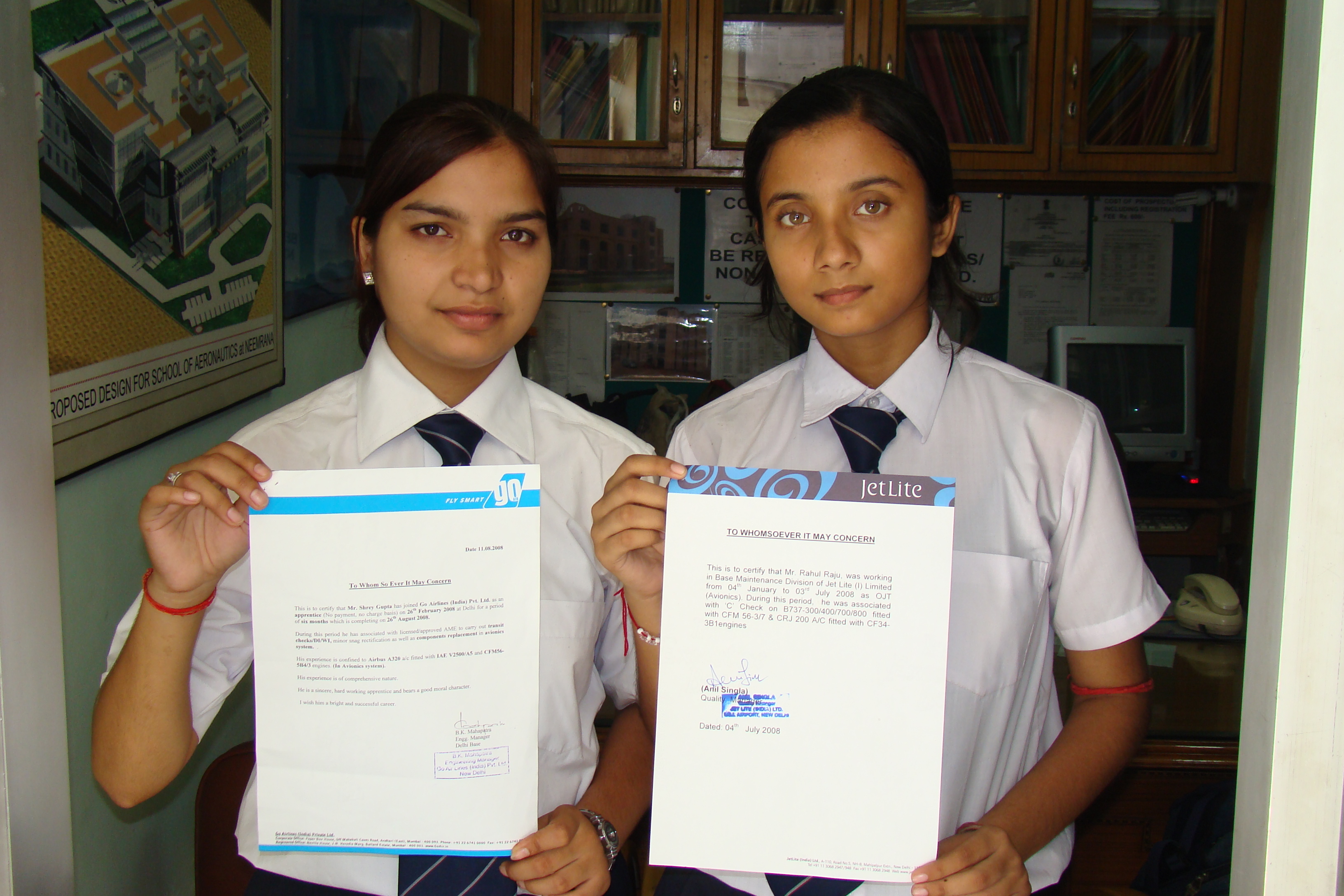 Placements For The Students of Aeronautical Engineering & Aircraft Maintenance Engineering 